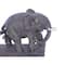 11" Brown Eclectic Polystone Elephant Sculpture